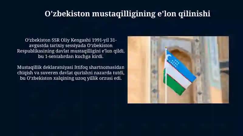 O’zbekiston mustaqilligi va sivilizatsiyasi 3