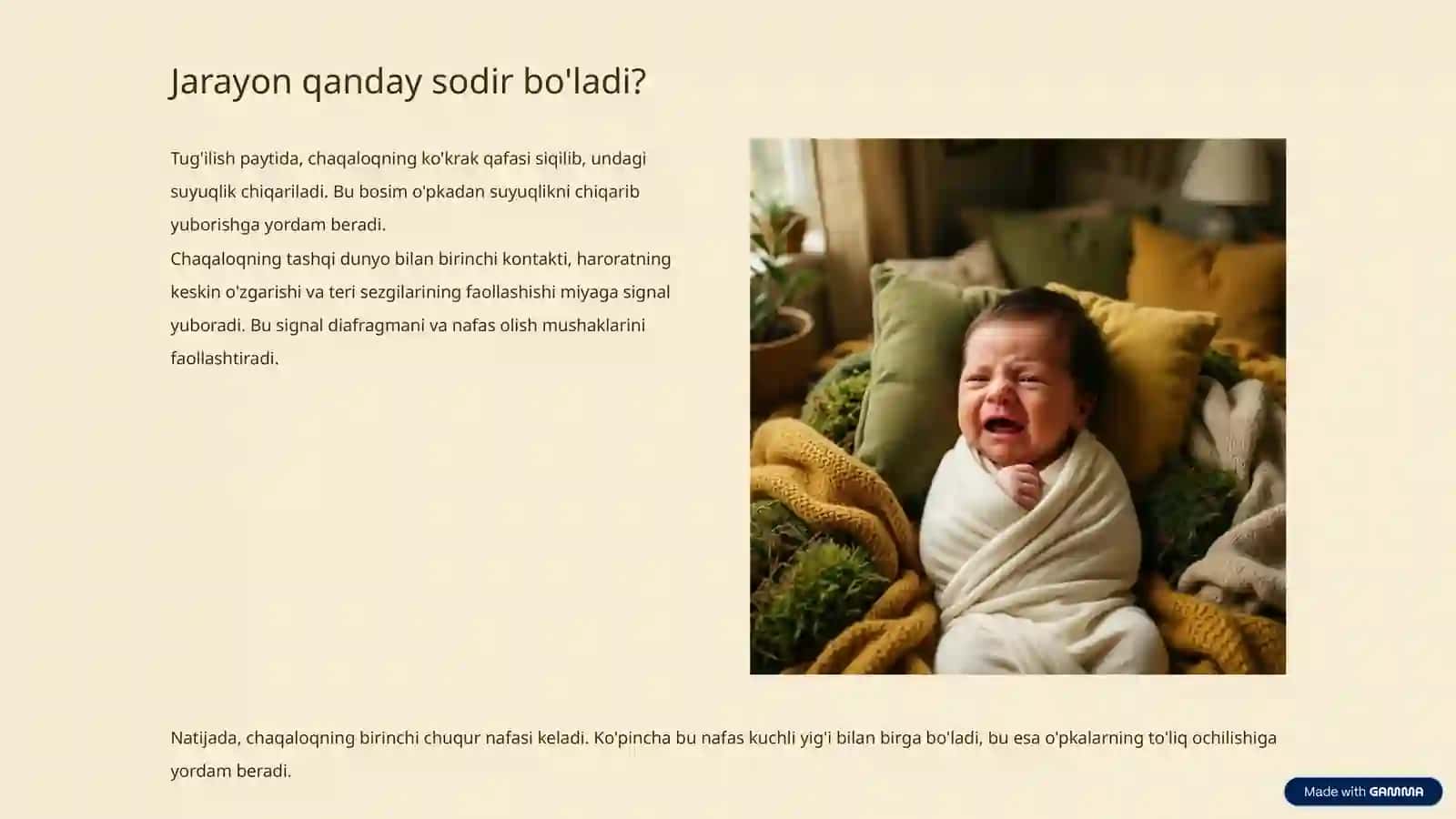 Chaqaloqning birinchi bor nafas olishi 3