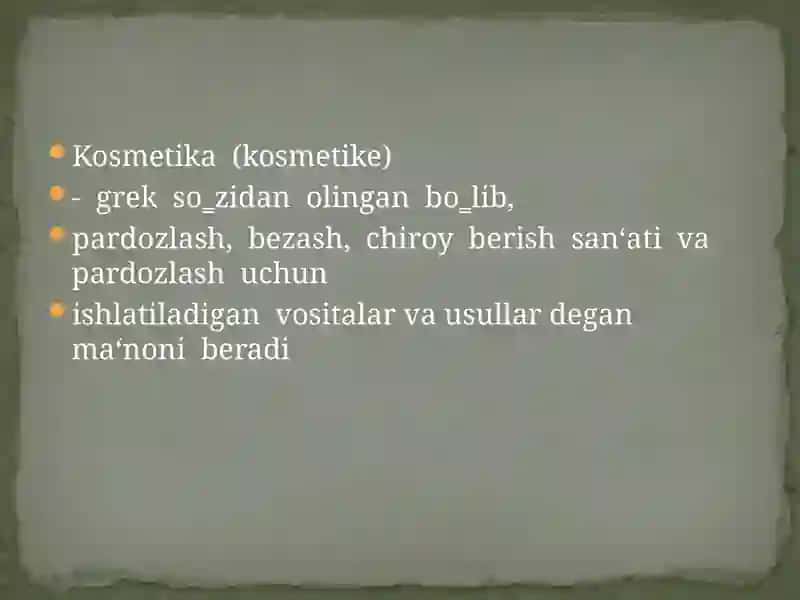 QADIMGI  GRETSIYADA  KOSMETOLOGIYANI    QOLLANILISHI 3