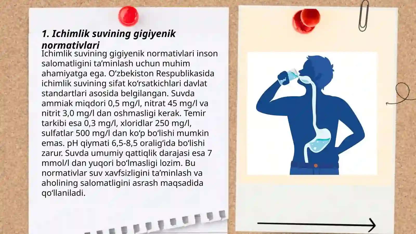 Ichimlik suviga qoʻyiladigan talablar 3