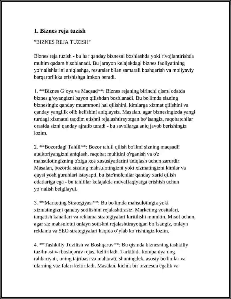 BIZNES REJA TUZISH 3