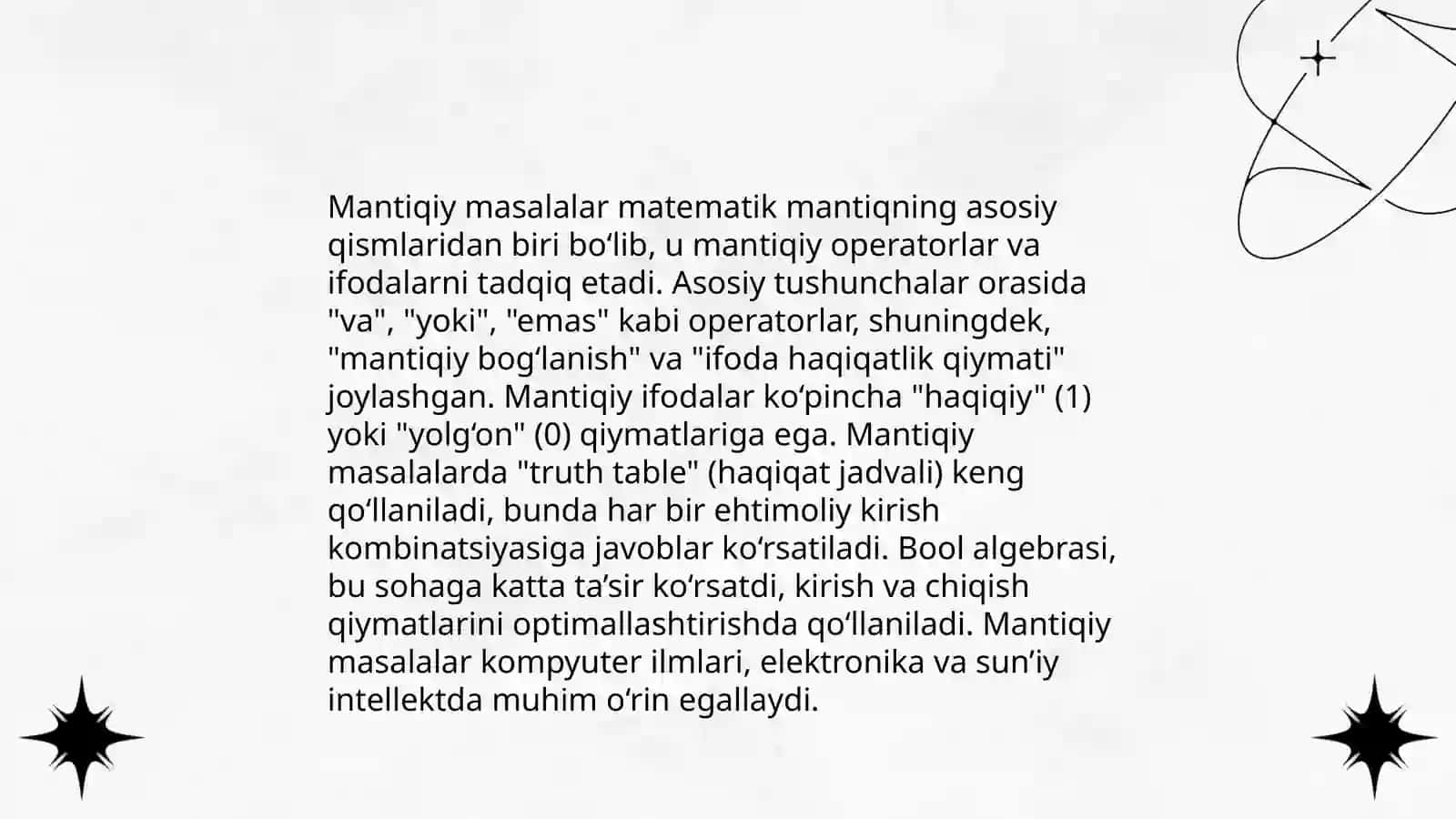 Mantiqiy masalalar bilan ishlash 3