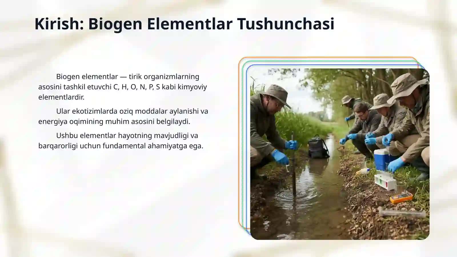 Biogen elementlar kimyosining ekologik jihatlari. 3