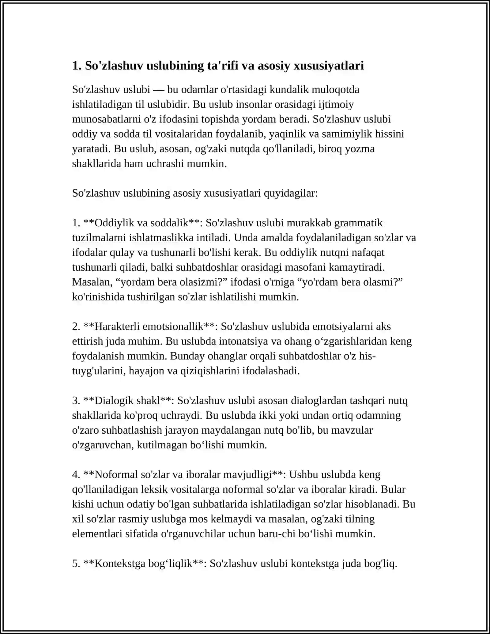 SO'ZLASHUV USLUBI VA UNING XUSUSIYATLARI 3