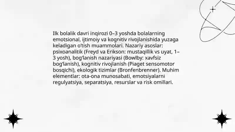 Ilk bolalik davri inqirozi 3