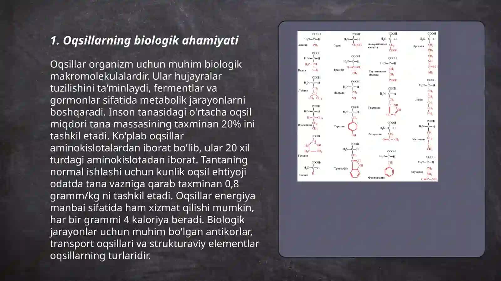 Oqsillar va ularning turlari 3