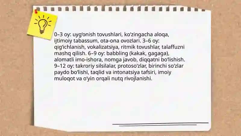 Nutqning dastlabki bosqichlari (0–12 oy) 3