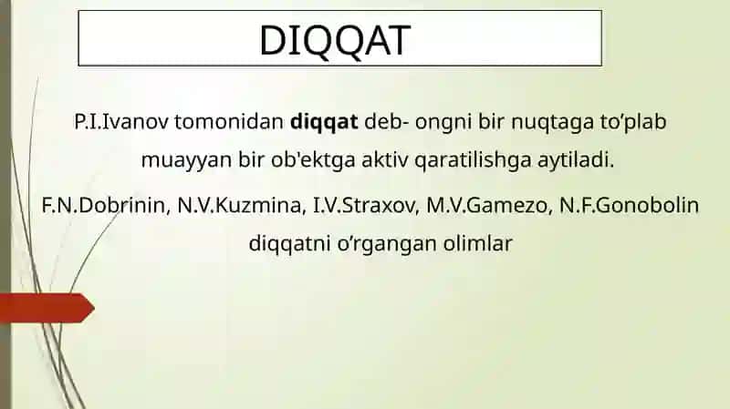Psixologiyada Diqqat va Sezgi 3