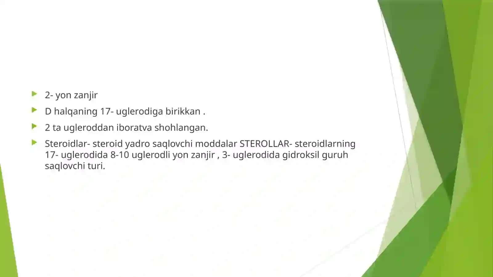 Xolesterol metabolizmi.Yoģlar almashinuvining boshqarilishi 3
