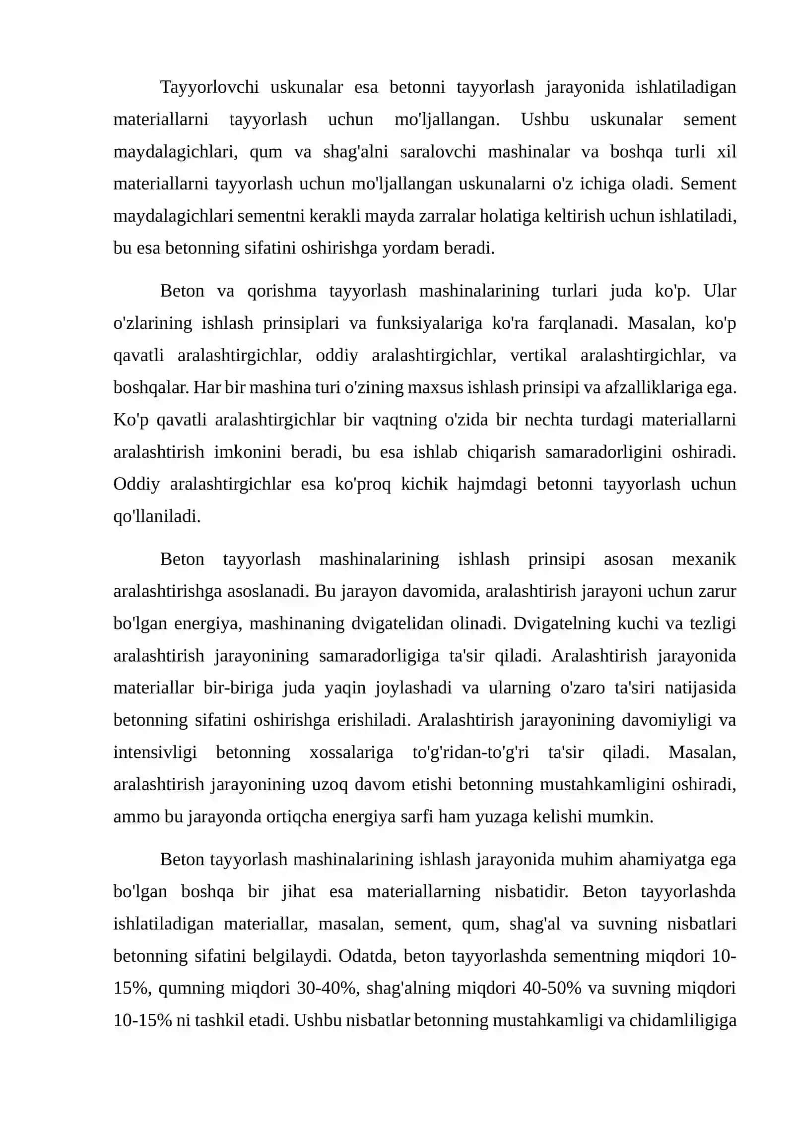 Beton va qorishma tayyorlash mashinalari haqida ma'lumot0 3