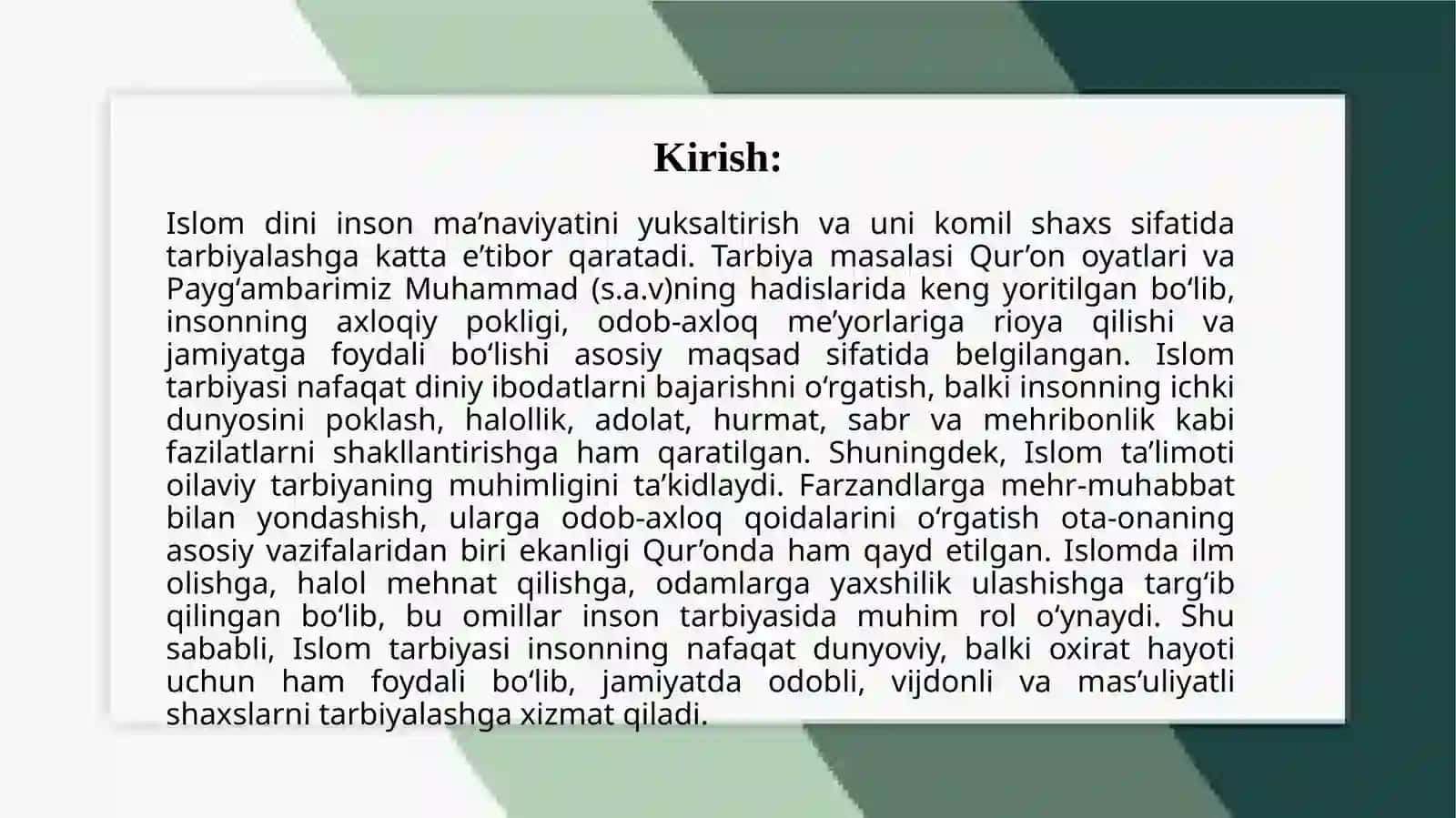 ISLOMDINIDATARBIYAVIY FIKRLAR 3