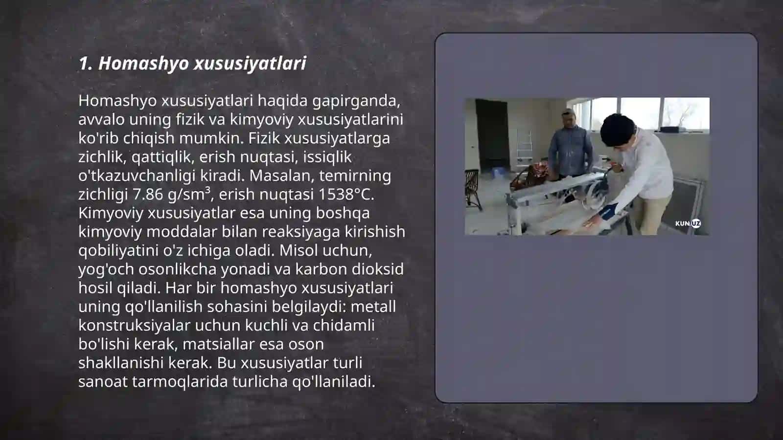 Homashyoga mexanik ishlov berish 3