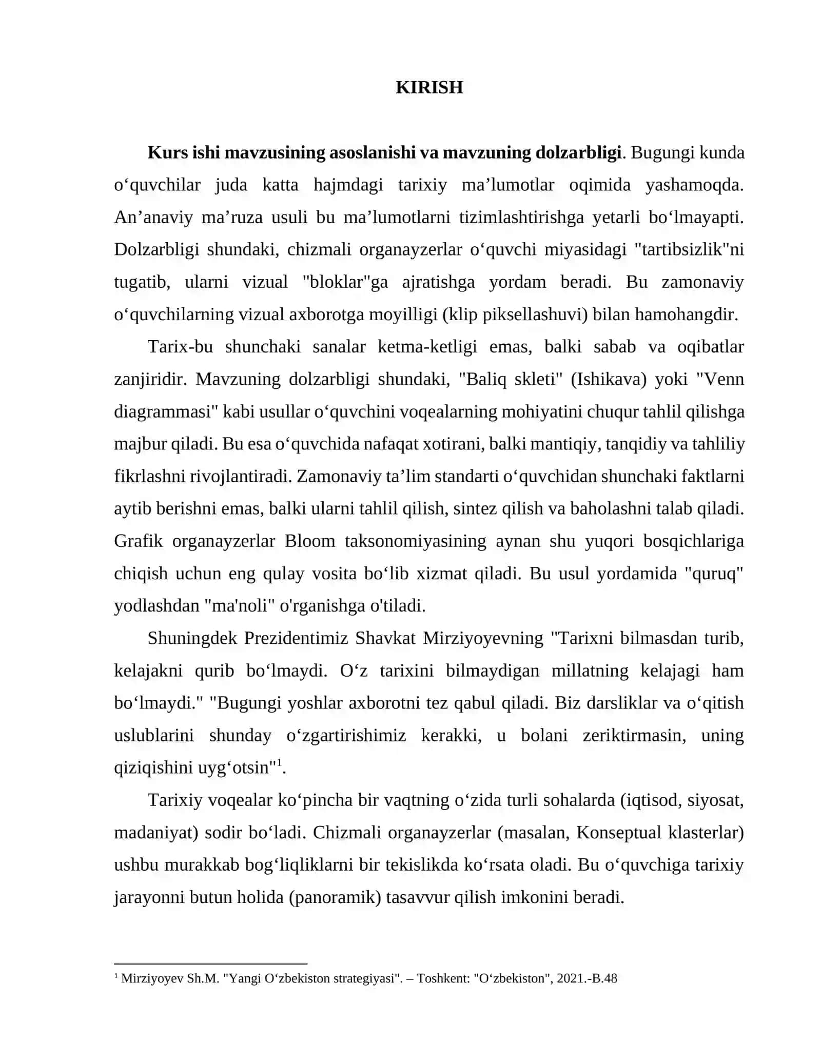 Tarix ta’limida chizmali organazerlar texnikasidan foydalanish 3