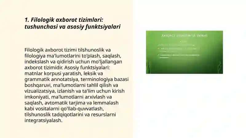 Filologik axborot tizimlari 3