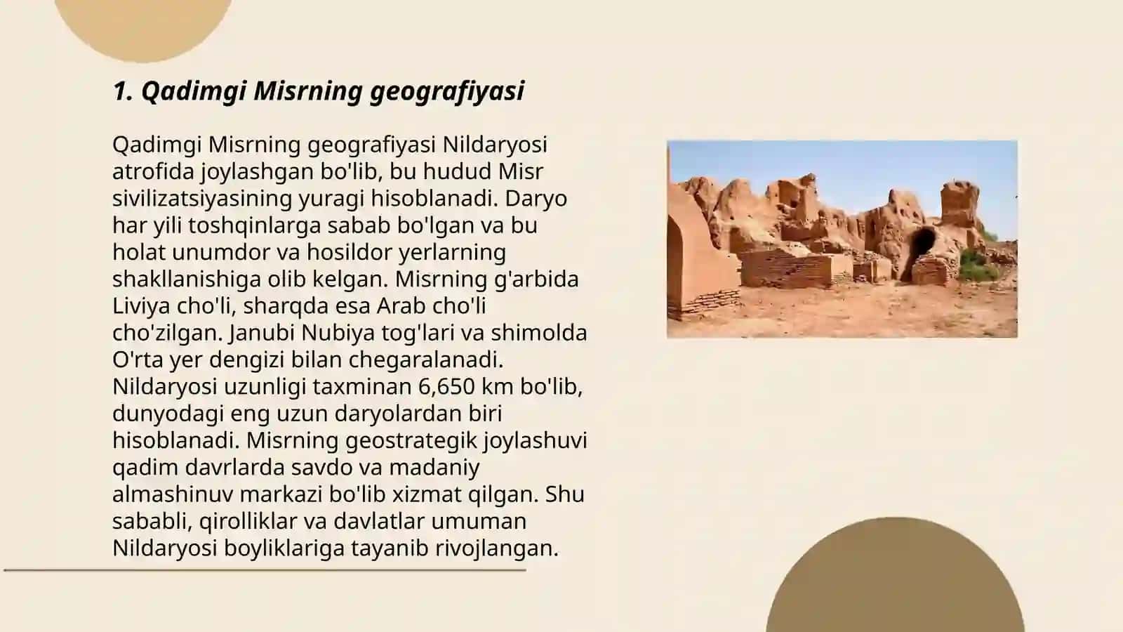 Qadimgi Misr (Ilk, Qadimgi, Oʻrta podsholik davrida) 3