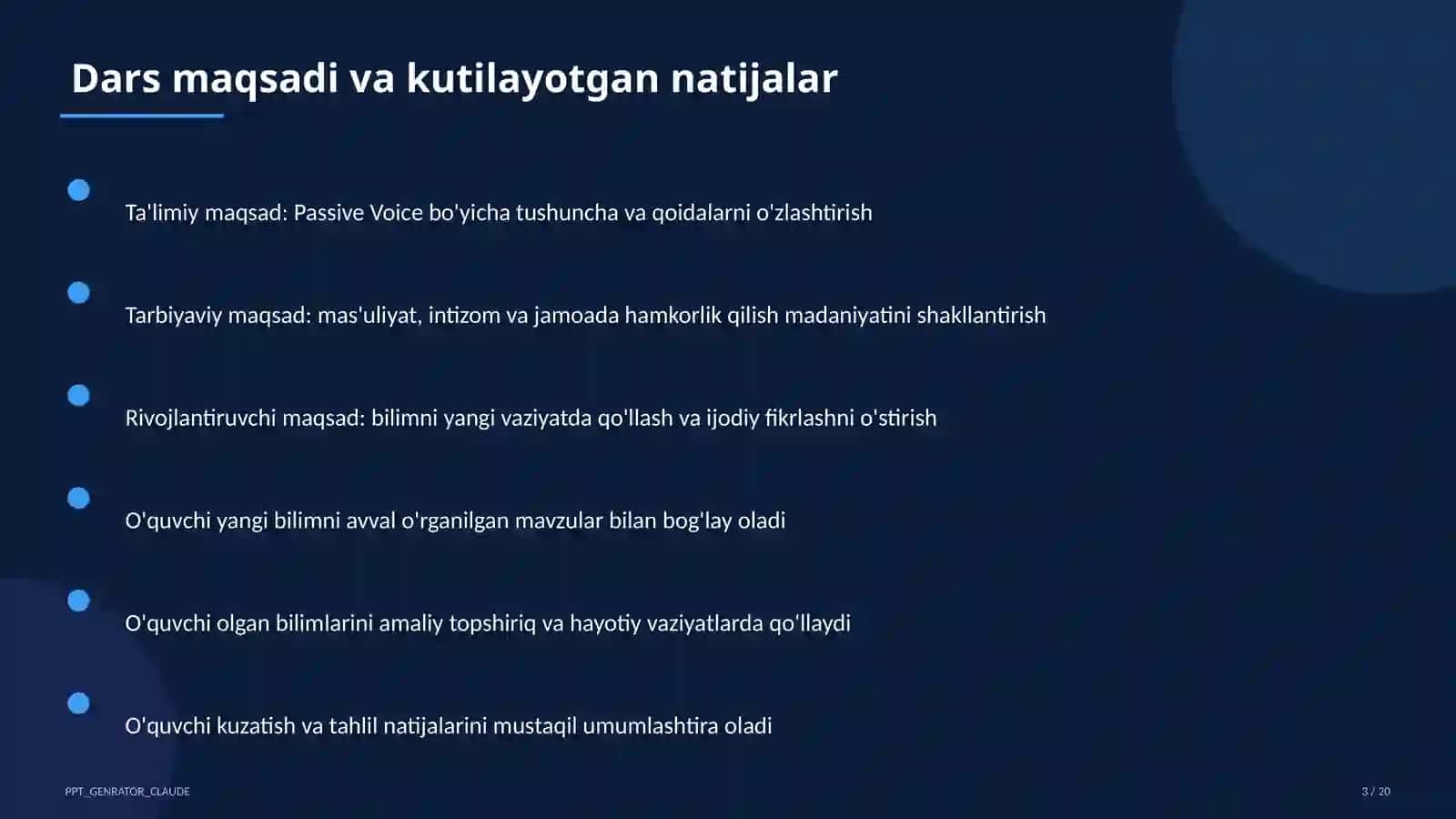 Passive Voice (9-sinf) 3