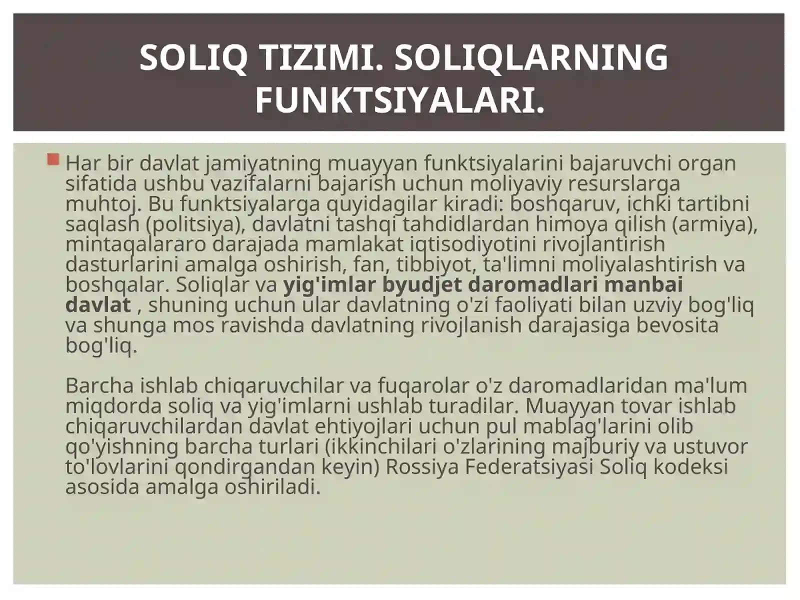 Rossiya Federatsiyyasini Soliq Tizimi 3
