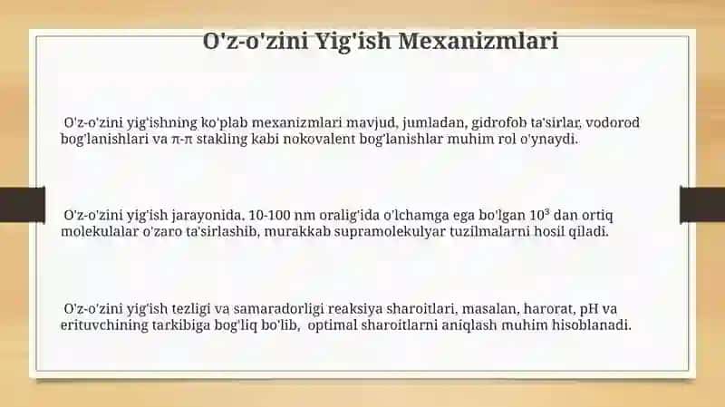 Supramolekulyar brikmalar sintezi 3