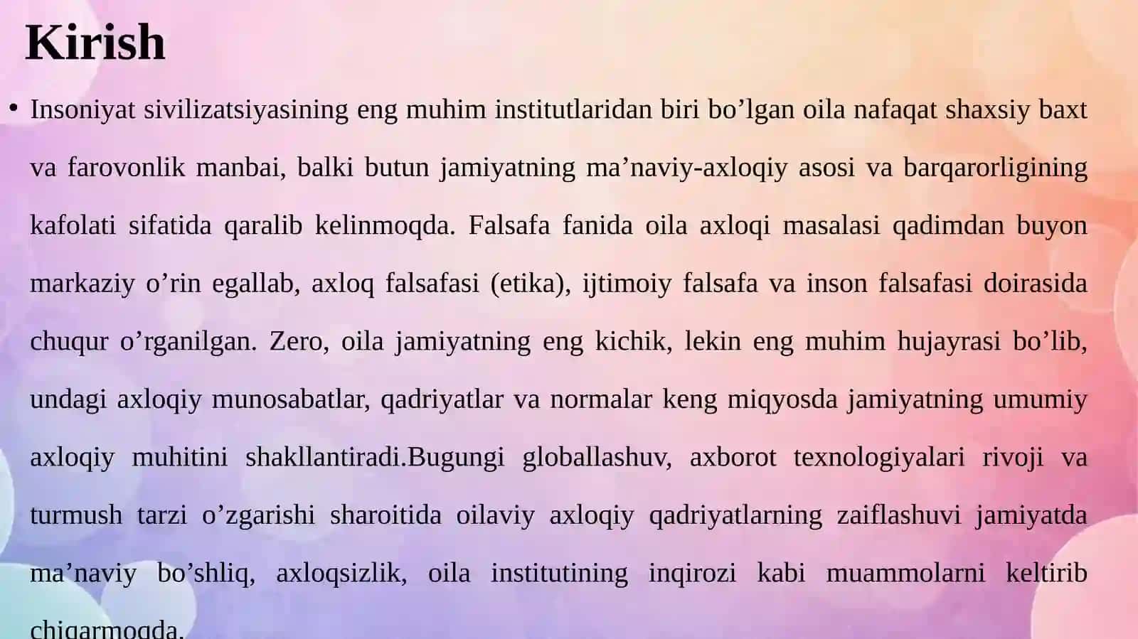 Oila axloqining jamiyat uchun ahamiyati 3