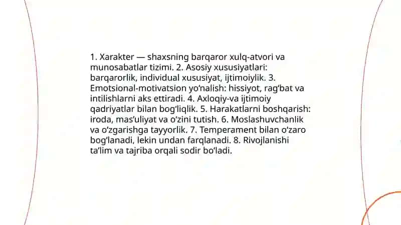 Xarakter qobiliyat va harakat 3
