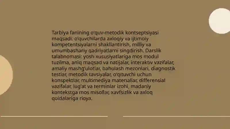 Tarbiya Fanini O'qitish Uslubiyati 3