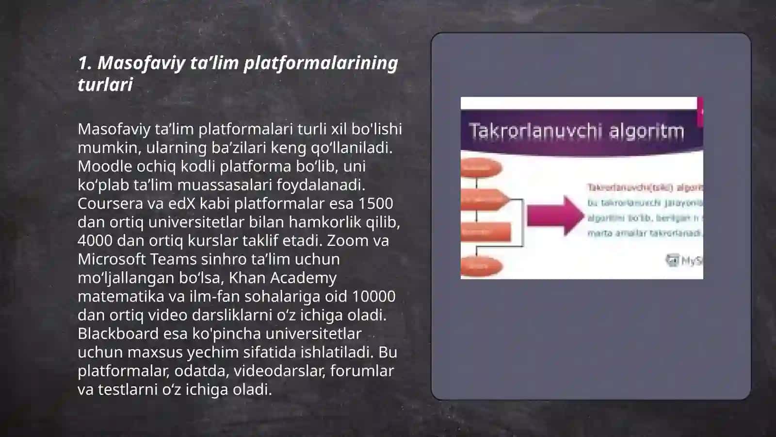 Masofaviy taʼlim platformalari va ulardan foydalanish 3
