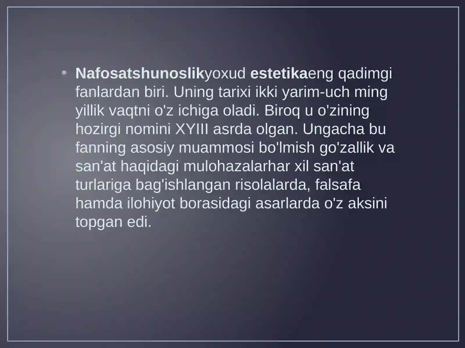 ESTETIKA FANI VA UNING VAZIFALARI 3