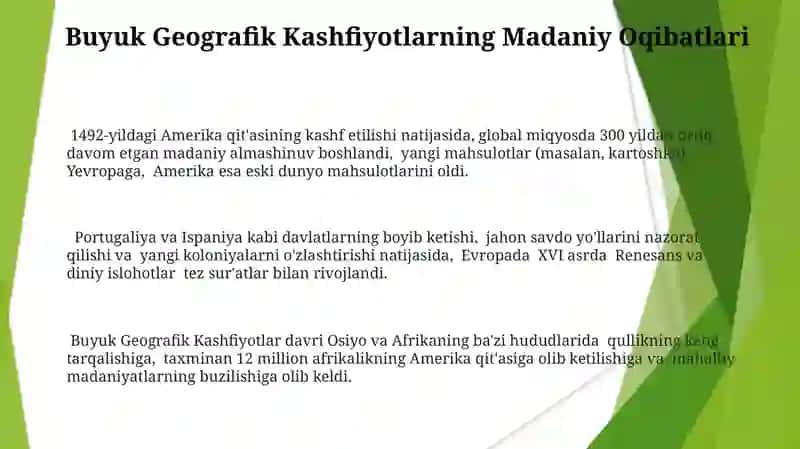 Buyuk geografik kashfiyotlar davri tarixi 3