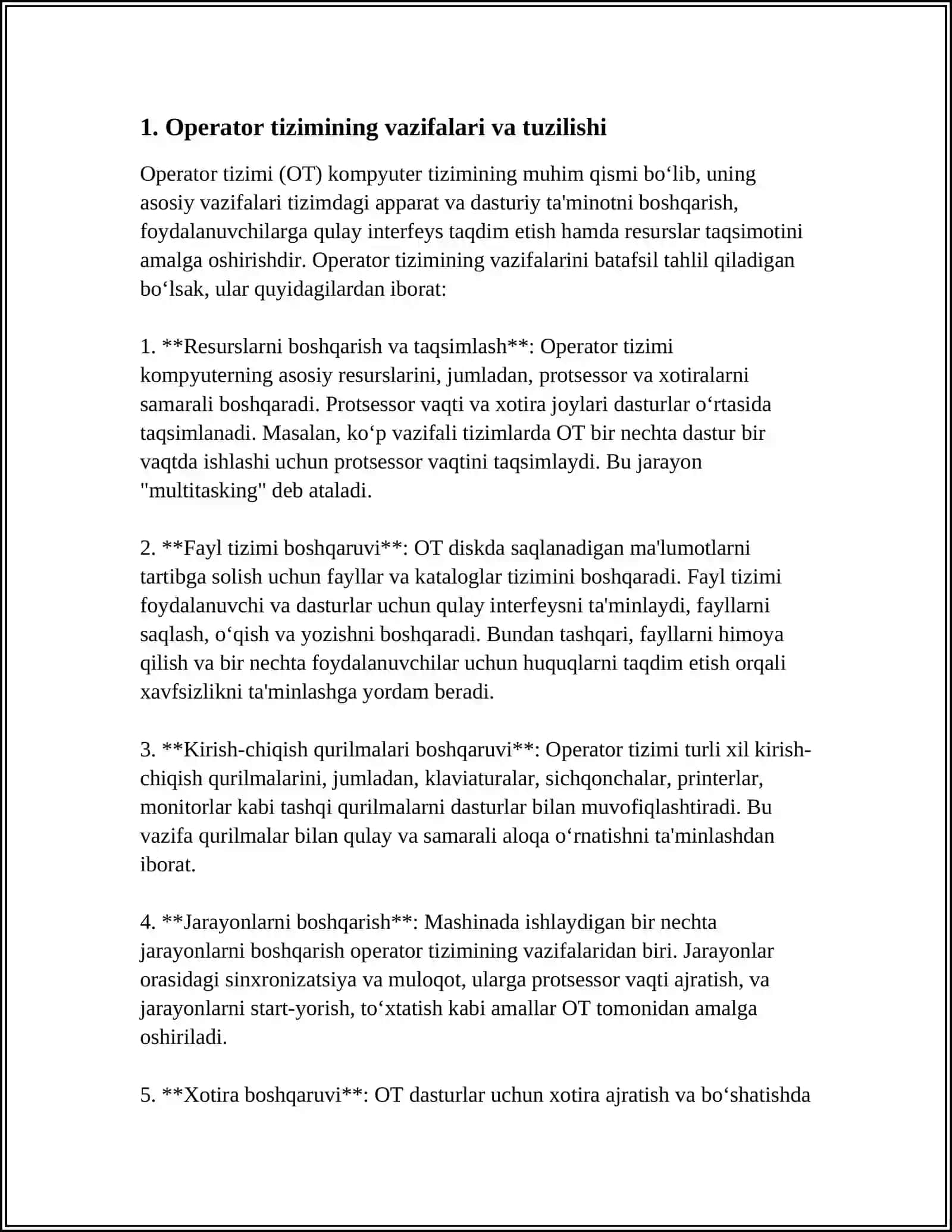 OPERATOR TIZIMLAR 3