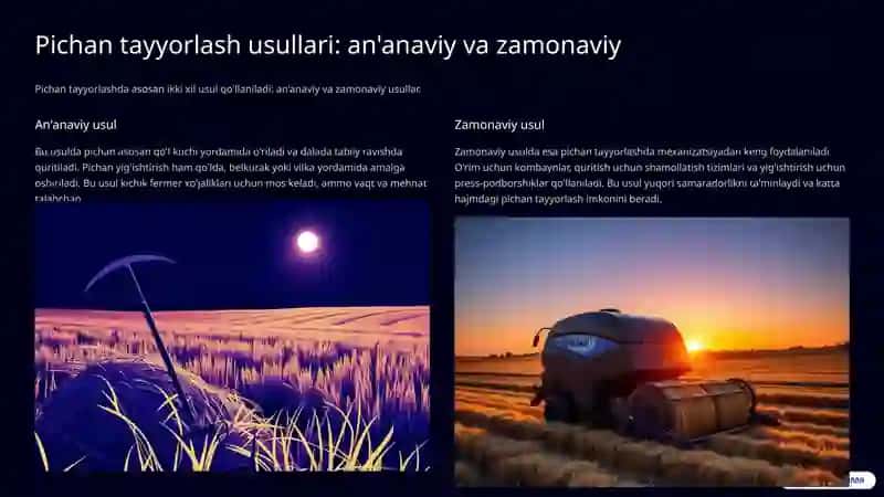 Pichan tayyorlash texnologiyasi 3