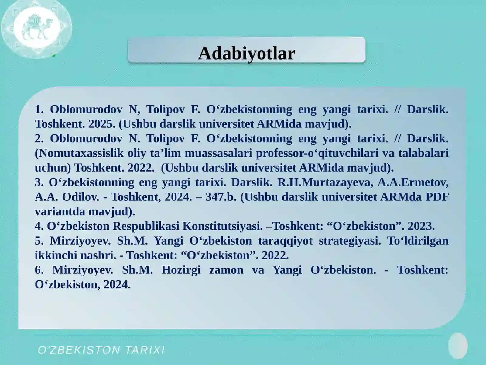 O‘zbekistonning eng yangi tarixi 3
