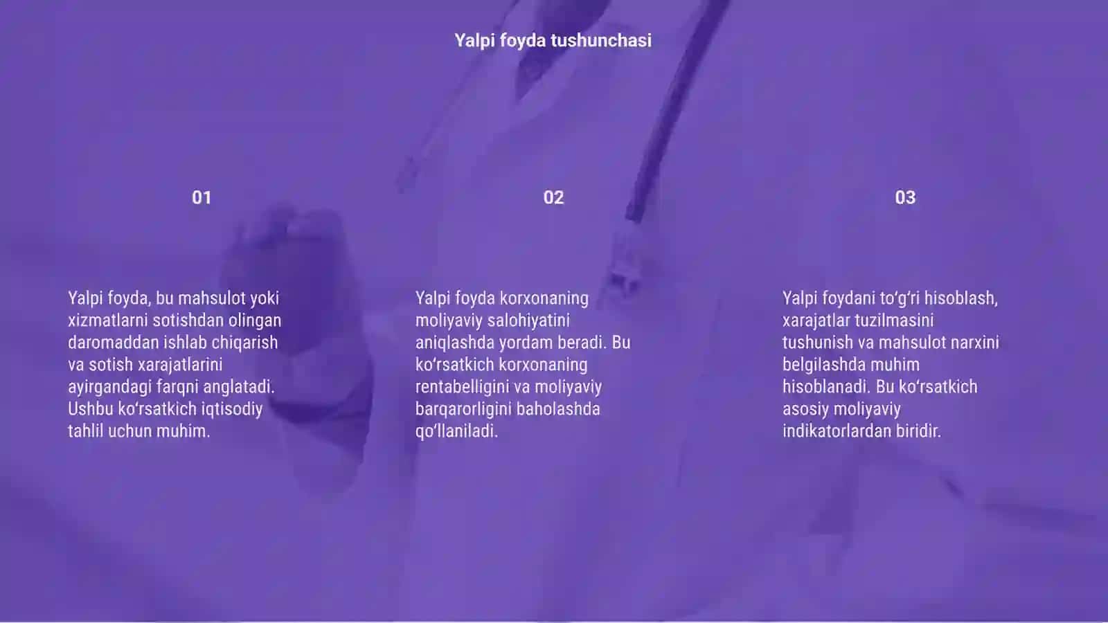 Yalpi foydali mahsulotlarni sotish analizi 3