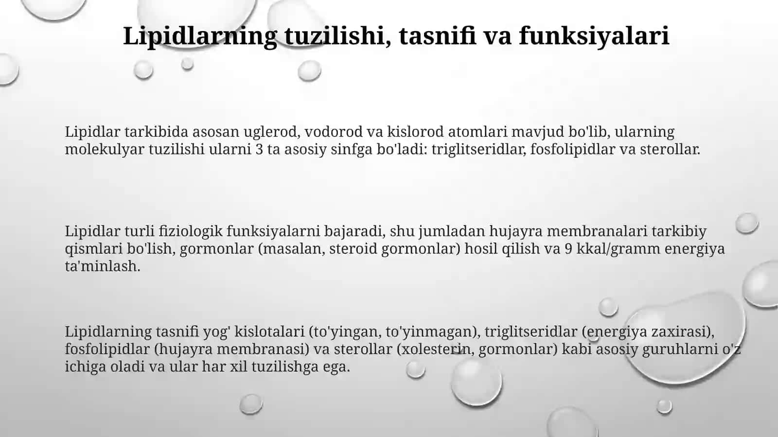 Udlevodlar va Lipidlar 3