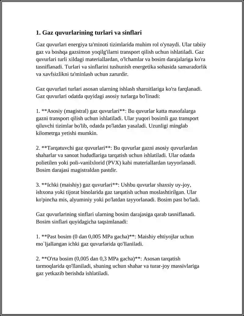 GAZ QUVURLAR 3