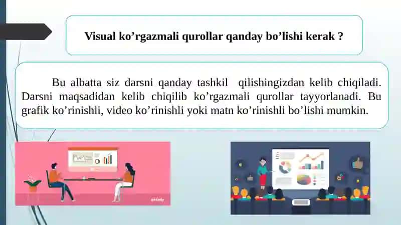 Ko'rgazma vizual vositalar 3