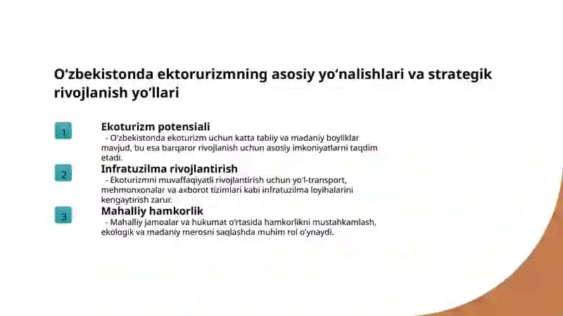 Oʻzbekistonda ekoturizmning asosiy yoʻnalishlari 3