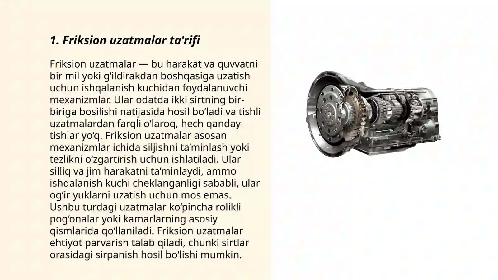 Friksion uzatmalar 3