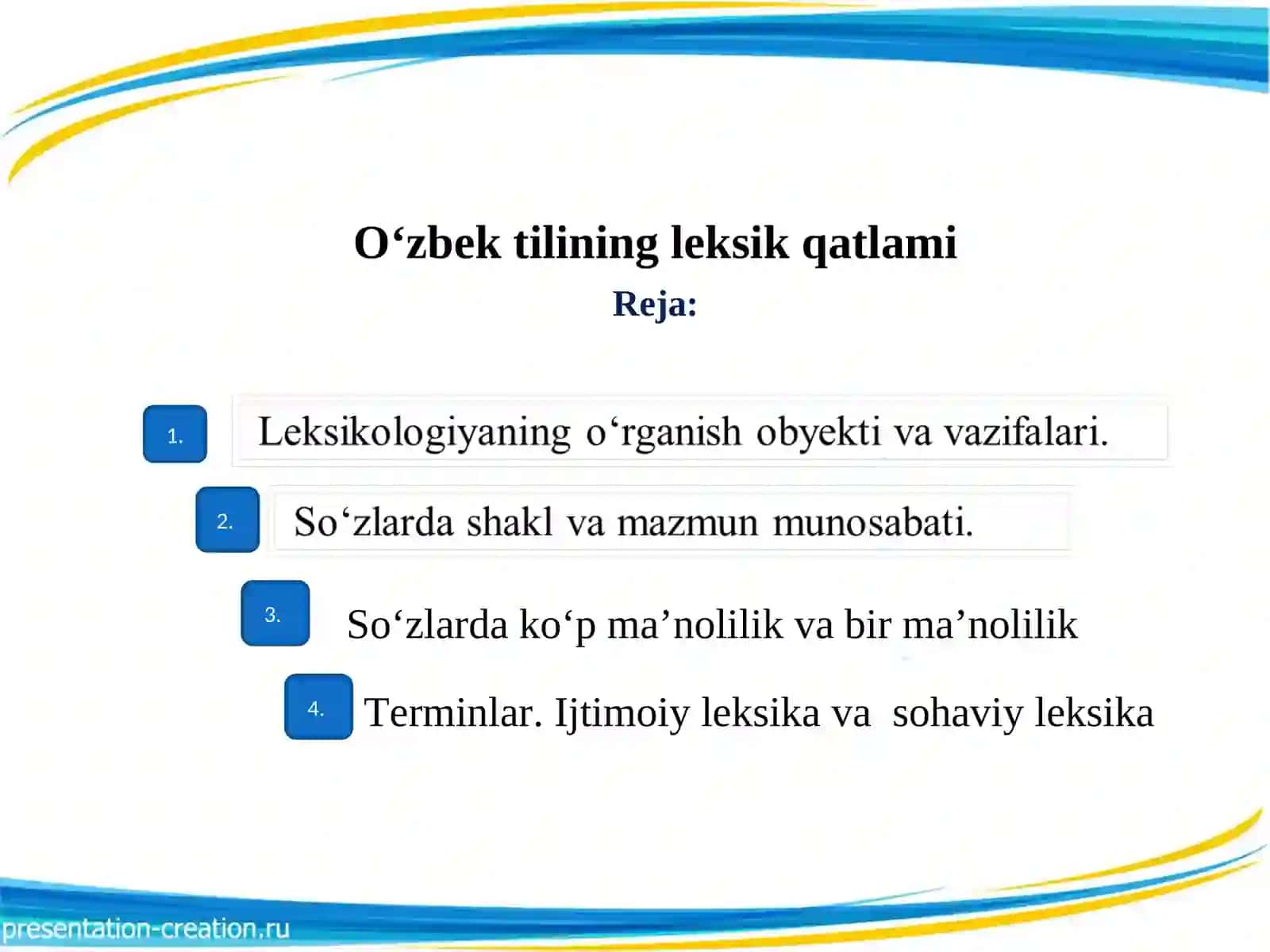 O‘zbek Filologiyasi Fakulteti: Kompyuter Lingvistikasi va Amaliy Tilshunoslik Kafedrasi 3
