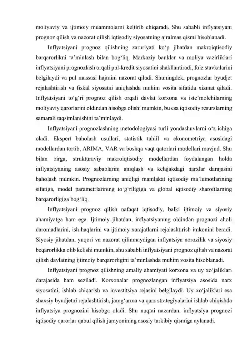 Inflyatsiya prognozi modellari 3