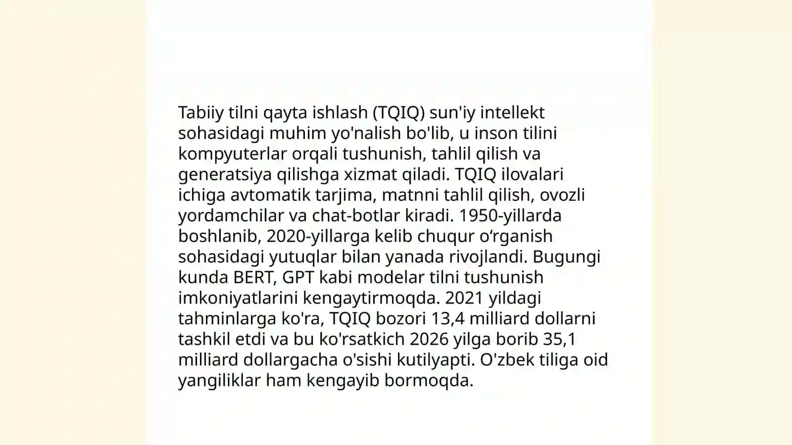 Tabiiy tilni qayta ishlash (TQIQ) 3