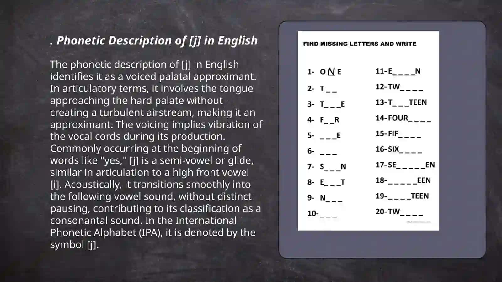 Phonetic Description of [j] in English 3