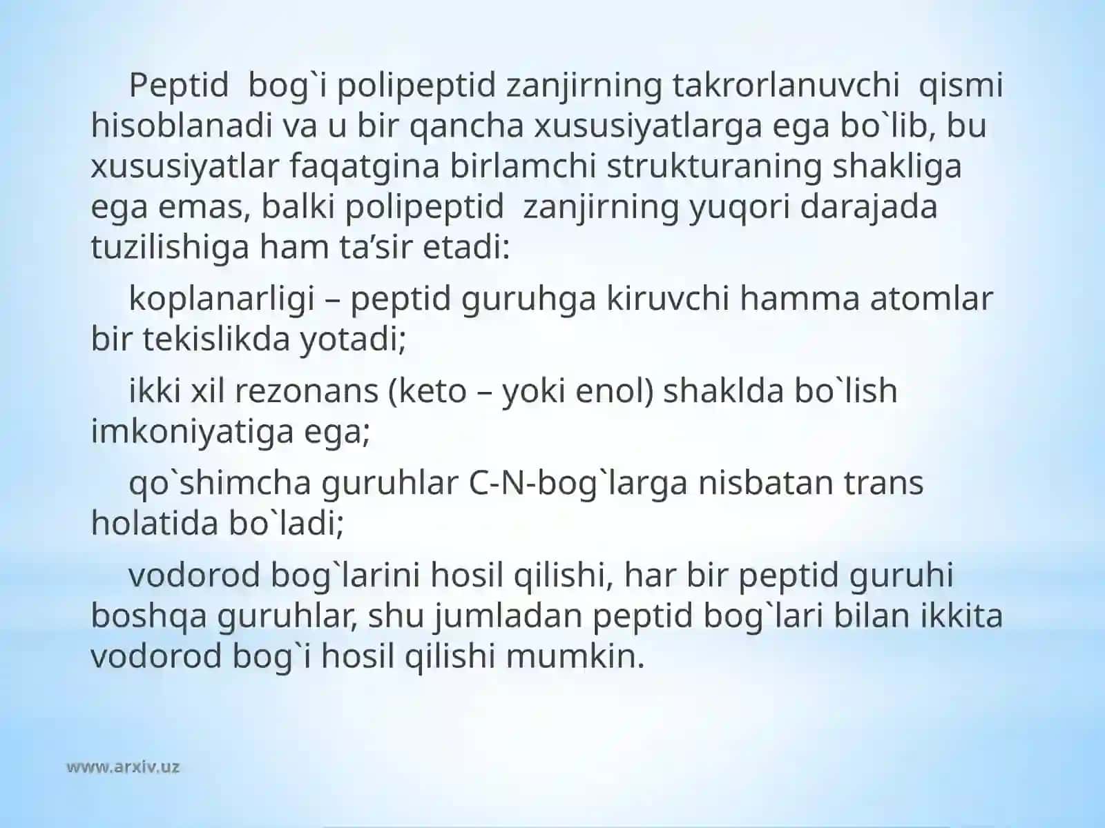 Oqsillarning tuzilish darajalari 3