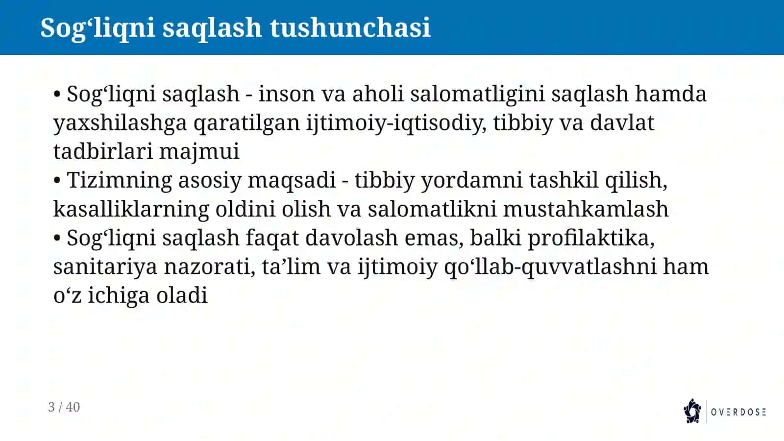 Mavzu rejasi 3