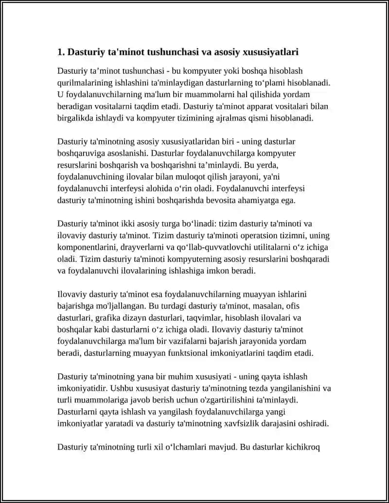 DASTURIY TA'MINOT TUSHUNCHASI VA TURLARI 3