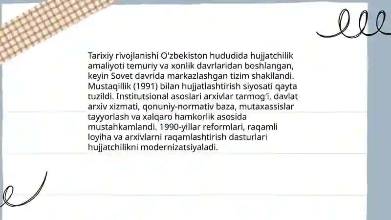 Hujjatchilikning takomillashuvi 3