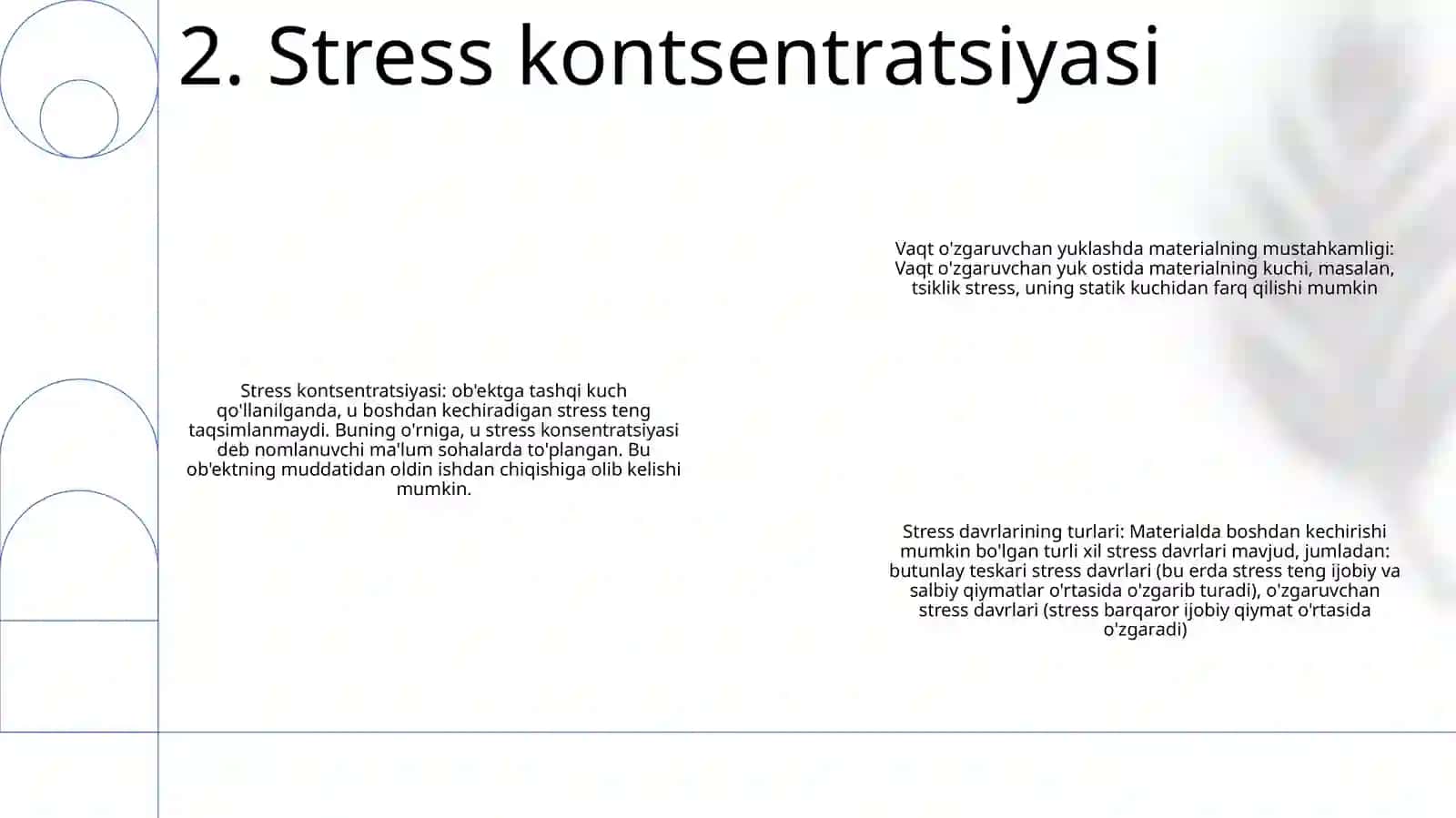 Kuchlanishlar Sikllarining Turlari 3