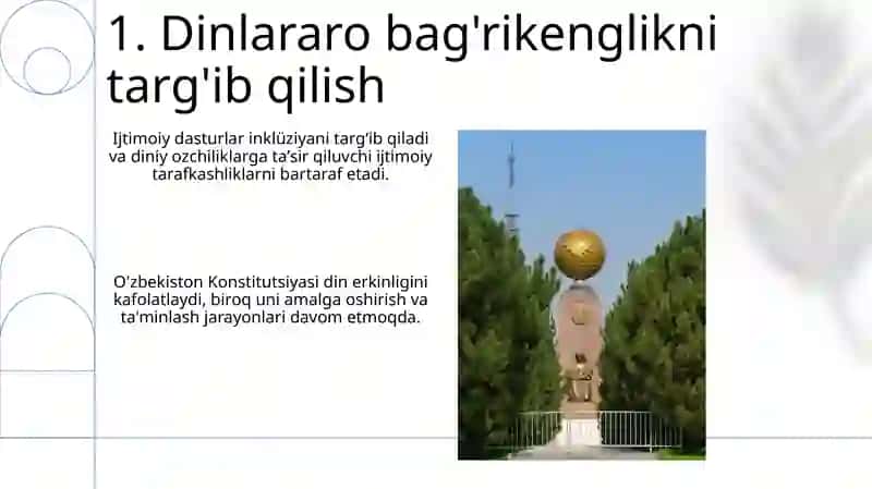O'zbekiston res ijtimoiy sohadagi islohotlar 3
