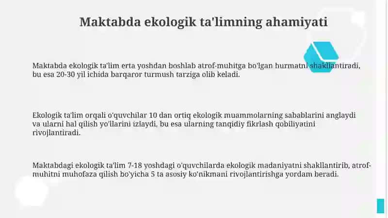 Ekologik ta'limning ahamiyati 3