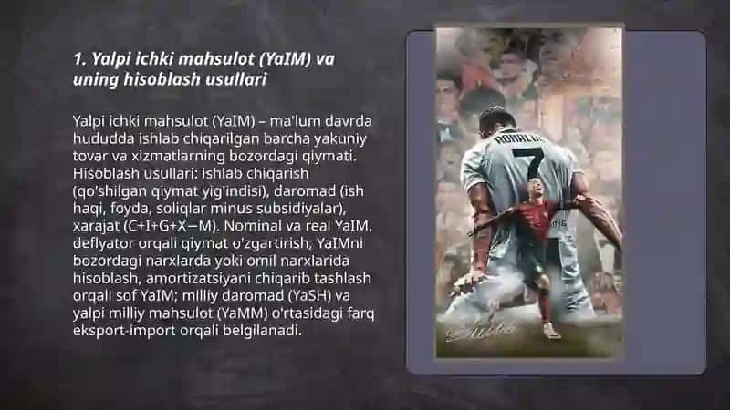 Yalpi ichki mahsulot (YaIM) va uning hisoblash usullari 3