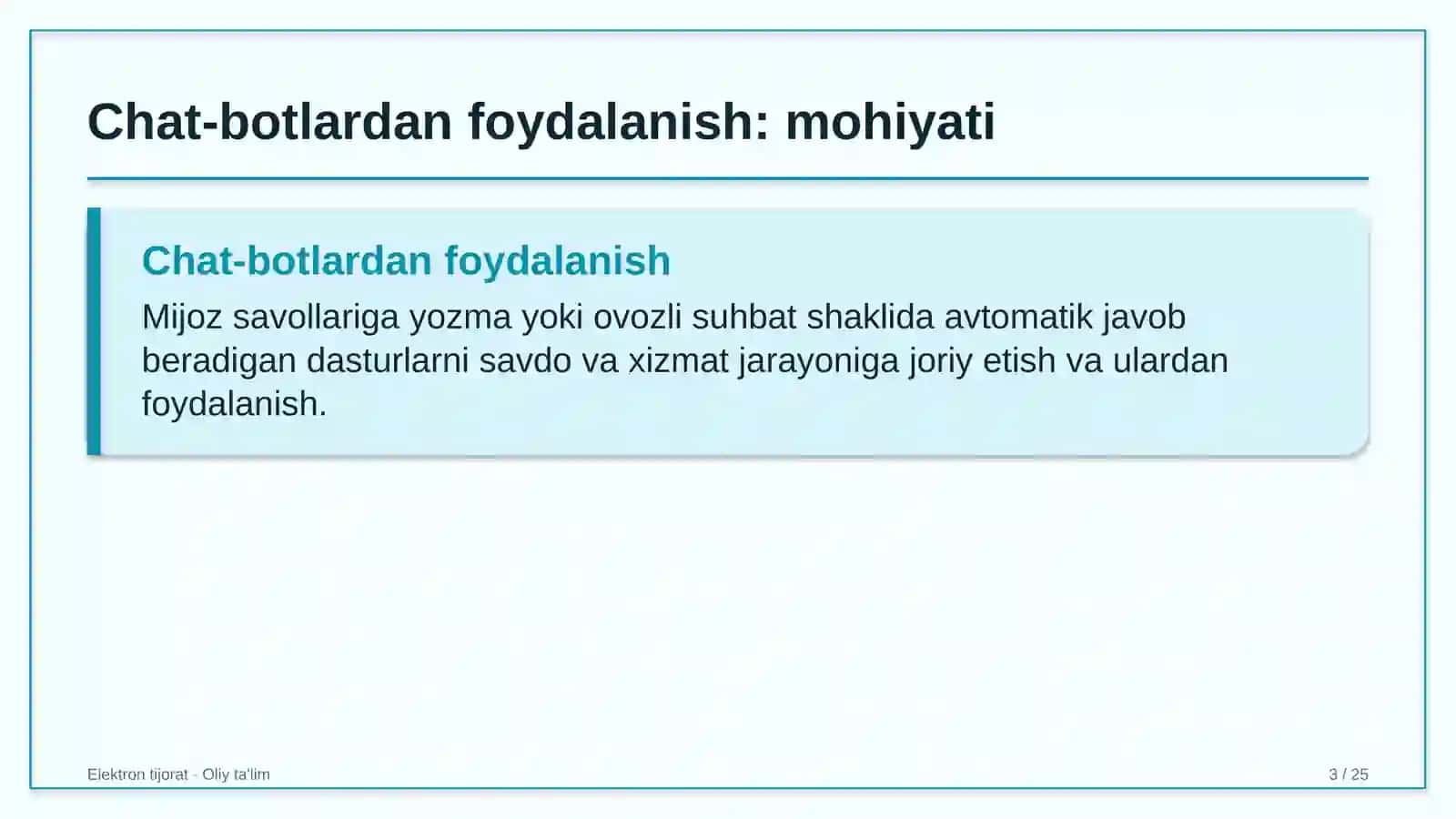 Elektromobillarni quvvatlash stansiyalarida chat-botlardan foydalanish 3